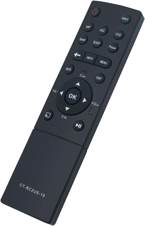 CT-RC2US-18 CTRC2US18 Replace Remote Control fit for Toshiba Smart LED TV HDTV 55L421U 43L621U 55L621U 49L621U 65L621U 43L511U18 50L711U18 55L711U...