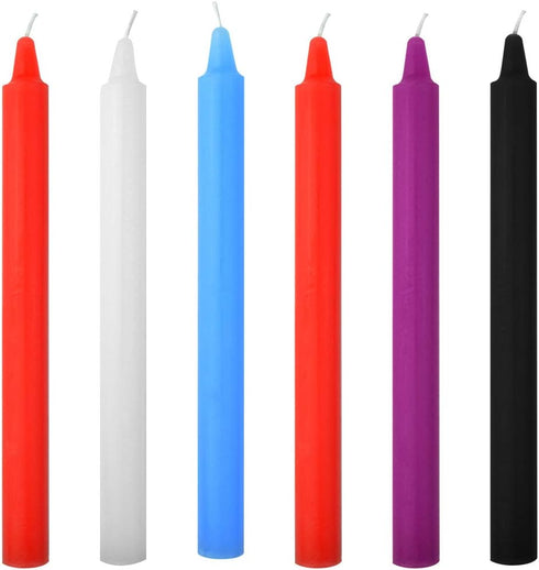 6 Pcs Low Temperature Candles, Fengek 7 Inch Low Heat Candles Romantic Wax Dripping, 5 Color...