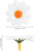 SULOLI 100 Pack Easter Fabric Decorative Daisies Flower Spring for Easter Bonnet Craft Decorations(White)...
