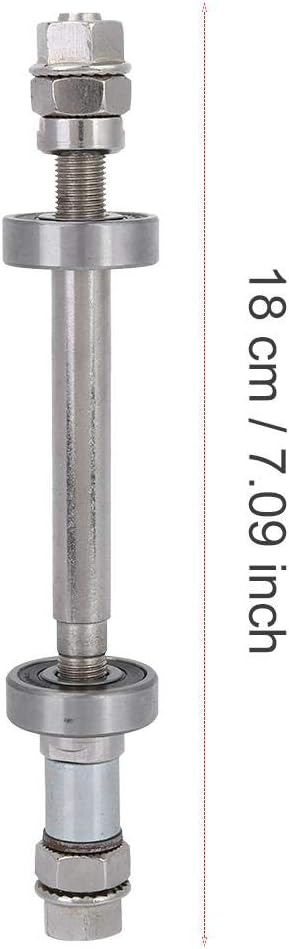 Bicycle Rear Hub Axle, Bike Axle Front 5.51inch Rear 7.09inch 6000 Bearing Metal High Load Bearing Capacity, Bike Repair Tool Accessories for Moun...