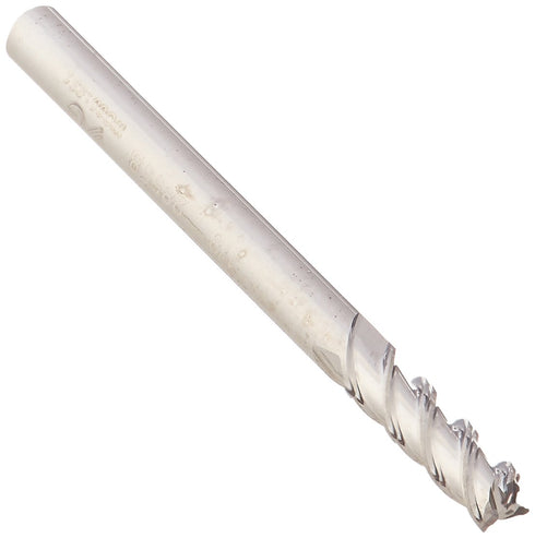 YG-1 28558 Carbide Alu-Power End Mill, 3 Flute, 45 Degree Helix, Regular Length, Square, Uncoated Finish, 1-1/2" Length, 1/8"...