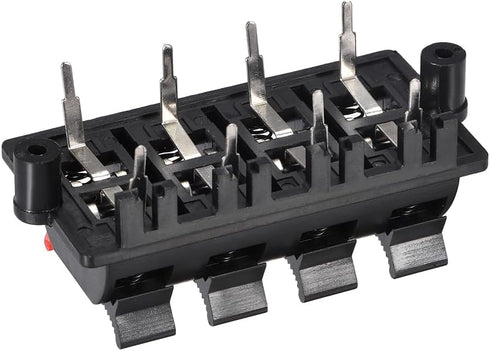 uxcell 2 Row 8 Way Spring Speaker Terminal Clip Push Release Connector Audio Cable Terminals Strip Block Black Red WP8-03 1Pcs...