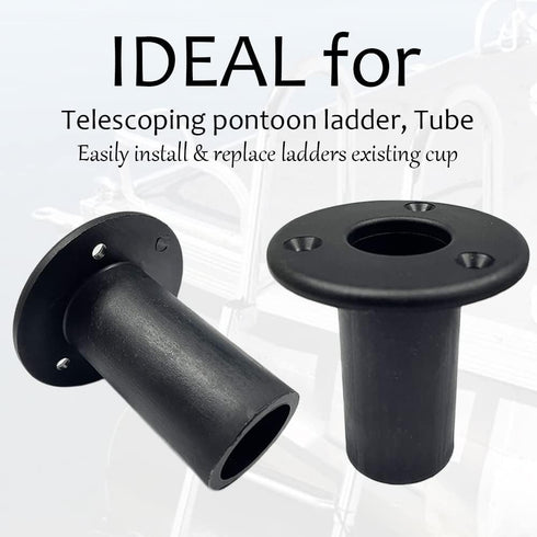 Folding Pontoon Ladders Insert Plugs - 1" Boat Yacht Hook Extra Cup Mount Accessories, 2 Pcs...
