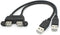 Seadream Dual USB 2.0 Male to Female Extension Cable 30cm with Screw Panel Mount Holes...