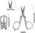 12Pcs Small Folding Scissors Portable Travel Scissors Stainless Steel Cutter Mini Scissors Set for Home Office and Travel Trip Scissors...