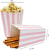 BinaryABC Popcorn Boxes,Stripe Pattern Decorative Dinnerware for Party,11.5 x 5CM,24pcs,Pink...