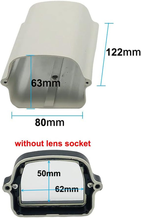 6 Inch Outdoor Weatherproof Small Duty Aluminum CCTV Housing Security Surveillance Camera Housing Camera Mount Enclosure Dust Cover Case...