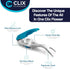 Automatic Dental Flosser | Reusable and Refillable | Pre-Loaded Floss Inside | Travel Cover | Easy Click-to-Use Solution for Plaque Removal, Clean...