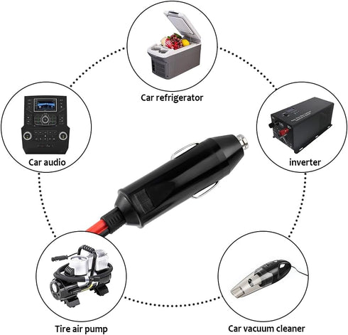 11.81 Inch Car Cigarette Lighter Splitter with 20A Fuse,1 to 4 Car Charger Splitter,Universal Power Adapter 12V Cigarette Lighter Socket for Car,T...