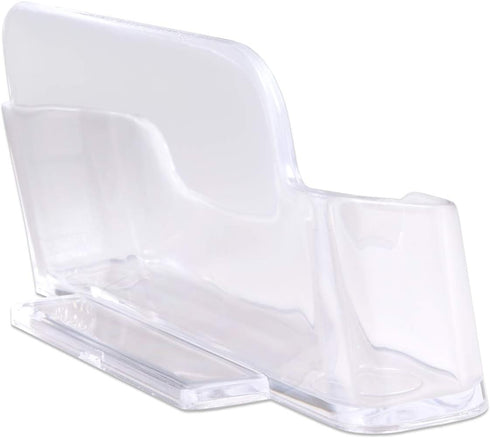 Beauticom Round Style Business Card Holder Organizer Stand Display for Offices, Receptionist, Salons, and Businesses (Clear, 1 Piece)...