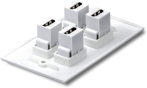 HDMI Keystone Jack 4K, 20 Pack HDMI Keystone Insert Female to Female Coupler Video Adapter (White)...