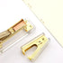 Clear Acrylic Body Bright Yellow Gold Tone Office Stapler N Staples Remover Set Desktop Executive Stapling Tool...