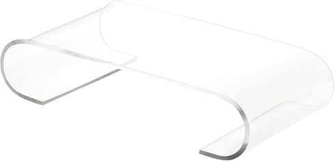 Plymor Clear Acrylic Scroll-Shaped Display Riser, 1.375" H x 6.25" W x 3.5" D (1/8" thick)...