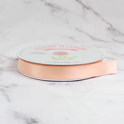 Creative Ideas Solid Satin Ribbon, 7/8" by 100 Yard, Light Peach, Solid...