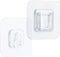 Adhesive Hooks, Clear Double Sided Adhesive Wall Hooks, Traceless Wall Mount Sticky Hook, Waterproof Self Wall Hangers for Kitchen Bathroom Shower...