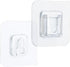 Adhesive Hooks, Clear Double Sided Adhesive Wall Hooks, Traceless Wall Mount Sticky Hook, Waterproof Self Wall Hangers for Kitchen Bathroom Shower...