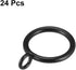 uxcell Curtain Rings Metal 1 Inch Inner Dia Drapery Ring for Curtain Rods Black 24 Pcs...