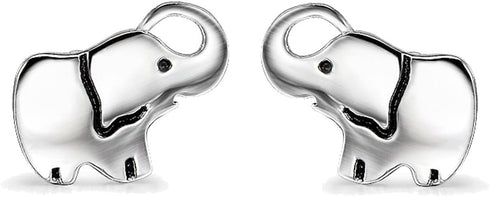 Elephant Jewelry 925 Sterling Silver Lucky Elephant Stud Earrings, Elephant Family Necklace for Women...