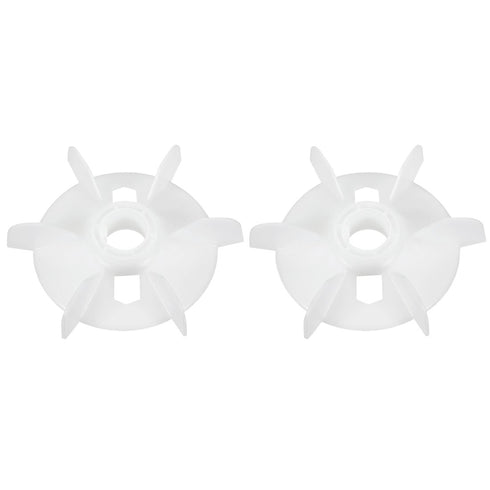 uxcell Motor Fan Blade 150mmx28mm Round Shape Bore White Engineering Plastic with 6 Vanes 2pcs...