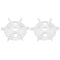 uxcell Motor Fan Blade 150mmx28mm Round Shape Bore White Engineering Plastic with 6 Vanes 2pcs...