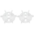 uxcell Motor Fan Blade 150mmx28mm Round Shape Bore White Engineering Plastic with 6 Vanes 2pcs...
