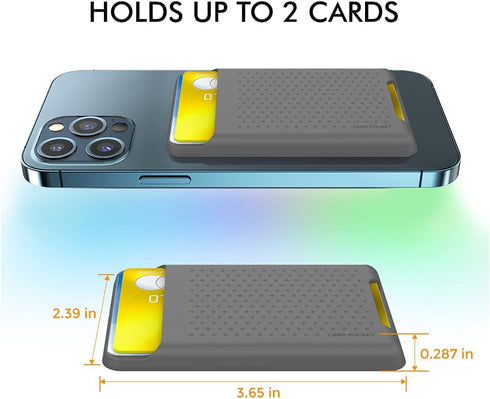 AHASTYLE MagSafe Wallet for iPhone 15/14/13/12/Pro Max/Pro/Plus/Mini RFID Magnetic Card Holder Silicone Sleeve Compatible with iPhone 12 13 14 15 ...