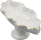 Soap Dish Ceramic White Lotus Leaf Shape Soap Holder Self Draining Soap Dish Waterfall Slot Sponge Holder Bathroom Accessories for Bathroom, Kitch...