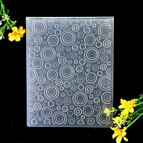Kwan Crafts 4 pcs Different Style Christmas Snowflake Leaves Circle Plastic Embossing Folders for Card Making Scrapbooking and Other Paper Crafts...
