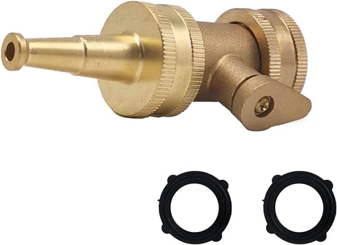 Garden Hose Nozzle, Jet Nozzle High Pressure, Hose Sprayer Water Sprayer, with Garden Water Hose Shut Off Valve, Heavy Duty Brass Hose Nozzle 3/4"...