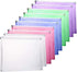 Plastic Envelopes, TIENO 10PCS Poly Envelopes with Zipper, Legal Size Expanding Plastic Zip Envelopes for Office School Home...