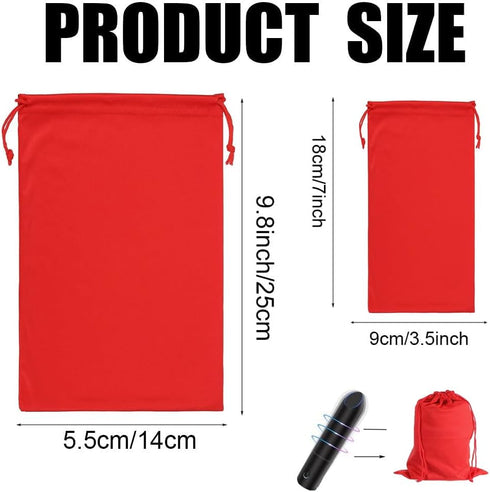6 Pcs Adult Game Toy Storage Bags, Microfiber Drawstring Gift Bags Pouches Adjustable Toy Organizer Foldable Ditty Underwear Bag Sunglasses Case H...