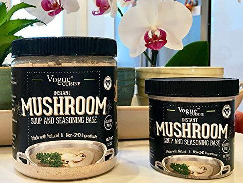 Vogue Cuisine Mushroom Soup & Seasoning Base - Low Sodium & Gluten Free (12 oz)...