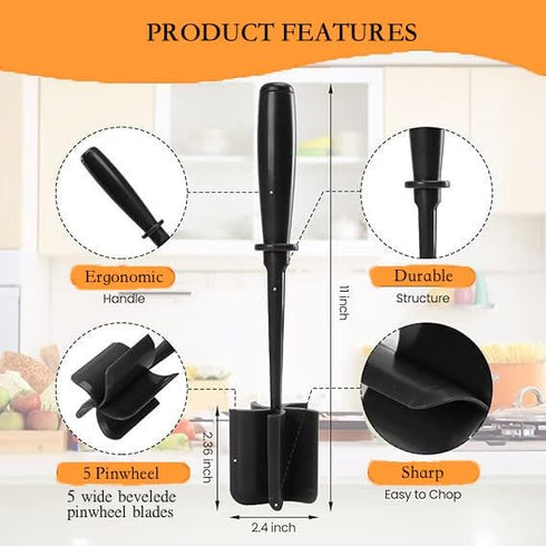 Meat Chopper, Hamburger Chopper, Beef Grinder-Professional Potato -Mashers Multifuctional Heat Resistant Nylon Knife For non-stick cookware Kitche...