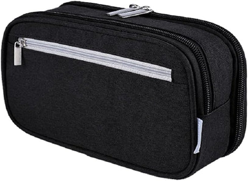 Big Pencil Case Large Capacity Pencil Bag Pouch High Storage Pen Holder Marker Makeup Bag for Office Desk Supplies Stationery Organizer Adults (Bl...