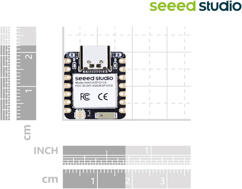 Seeed Studio XIAO ESP32C6(Supports Arduino) -2.4 GHz WiFi 6, Bluetooth 5.3, Zigbee, Thread (802.15.4), ESP Rain Maker, AWS IoT, Microsoft Azure, S...