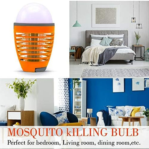 Himalayan Glow 2 in 1 Electric Bug Zapper Light Bulb, Outdoor Camping Lantern Rechargeable with Mosquito Zapper, Portable Waterproof, 1000 Volts, ...