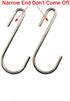 LQJ Pro Large S Hooks Anti-Rust Hang Iron Cast Pots and Pans from Wire Rack Shelf Narrow End Don't Come Off 7 Pack 3.7" Length Solid Metal Hang To...
