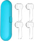 Electric Toothbrush Travel Case for Oral-B Toothbrushes - 4 Pcs Toothbrush Head Covers Compatible with Oral B Electric Toothbrush Heads (Blue)...
