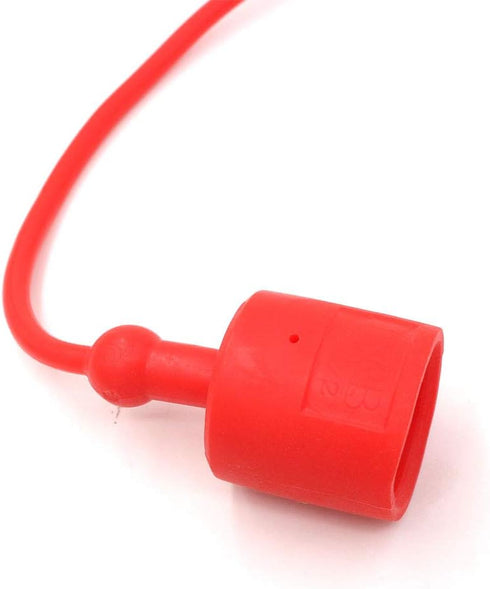 Hydraulic Coupler Dust Cap Plug Set 1/2 ISO-B,CEKER Hydraulic Dust Covers Male Female Quick Connects Fittings,Red Cap with Retention Ring Keeps Ca...