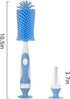 Multifunctional Cleaning Brush, Baby Bottle Brush, Bottle Brush Cleaner (Rotate The suction cup to obtain The small bristle brushes) Set Z, Blue, ...