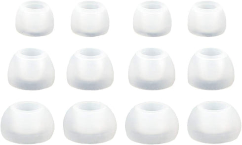 12pcs (TRS-W) 4S / 4M / 4L Replacement Ear Adapters Earbuds Ear Tips for in Ear Earphones with 4.9mm to 6.3mm Nozzle Attachment...
