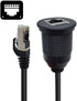 chenyang CAT6 RJ45 Flush Mount Male to Female LAN Ethernet Network Extension Cable for Car Dashboard Panel Mount Waterproof Dustproof...