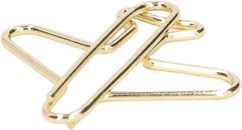 Clips Paper Clamps,100pcs Portable Anti Rust Electroplating Gold Cute Airplane Shaped Paper Clips for Office School and Home Supplies Paperclips T...