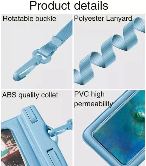 Waterproof Case Universal Phone Holder Pouch, IPX8 Underwater Cellphone Dry Bag Compatible with iPhone 13 Pro 12 11 14 Pro Max XS XR X 8 7 6S, Sam...