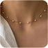Gold Pearl Necklaces for Women: Dainty Pearl Pendant Necklace Simple 18K Gold Plated Pearl Choker Necklaces Trendy Pearl Jewelry for Women...