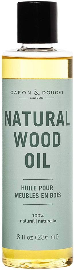 CARON & DOUCET - Natural Wood Conditioning Oil - 100% Plant Based Wood Conditioning and Polishing Oil - Orange Scented - Suitable for Natural Furn...