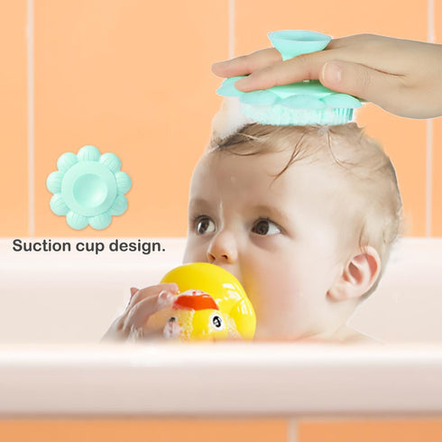 Baby Cradle Brush Baby Bath Brush Silicone Massage Brush Silicone Scrubbers Exfoliator Brush for All Hair Kid Newborn Toddler?Green?...