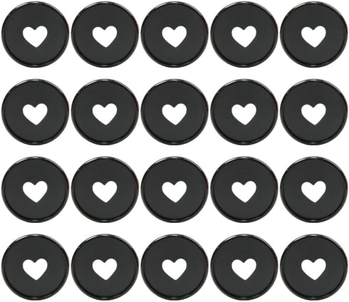 Operitacx Binder Ring 25pcs Loose Leaf Binder Discs Discbound Expansion Discs Heart Binder Rings for for Extra Pages Notes Artwork Notebooks and P...