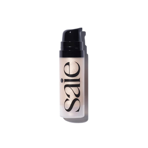 Saie Mini Glowy Super Gel Lightweight Illuminator - Luminizer + Makeup Primer for Glowing Skin - Enriched with Vitamin C + Hydrating Squalane Oil ...