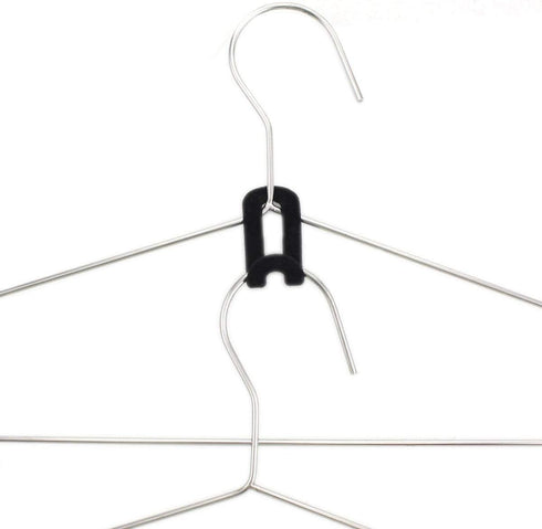 WARMBUY Velvet Hanger Connector Hooks for Closet Space Saving Cascading Hanger Organizer, Black, 40 Pack...
